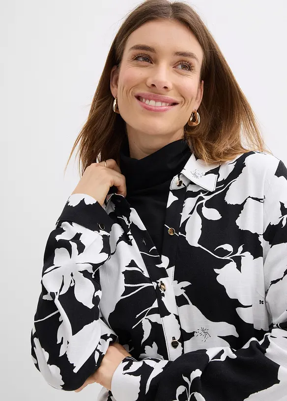 Robe-chemise en viscose fluide, bonprix