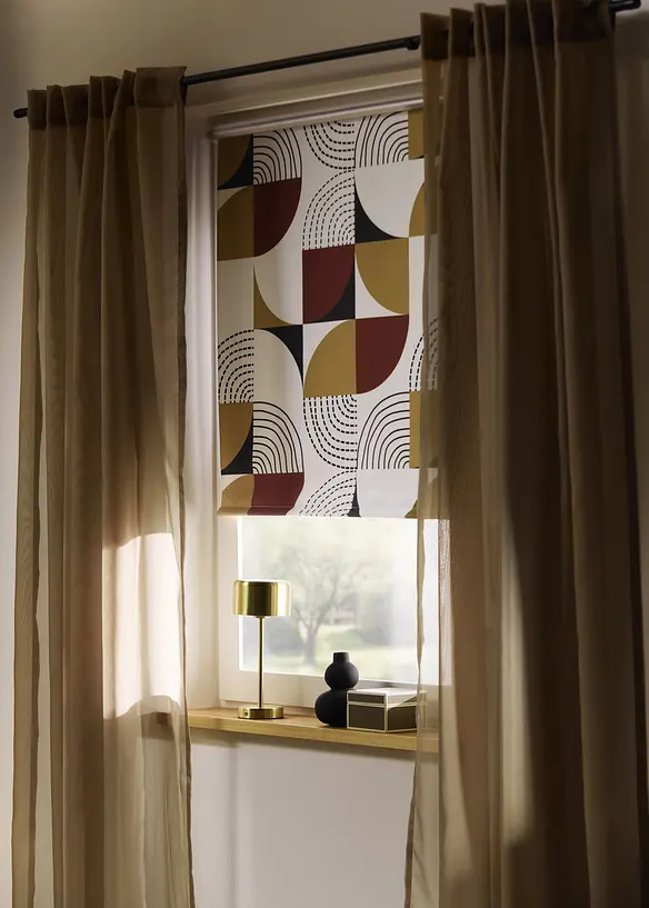 Verdunkelungsrollo mit Retro Druck, bonprix