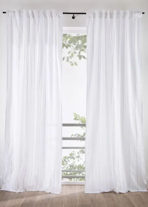 Vorhang mit gewebten Streifen (1er Pack), bonprix