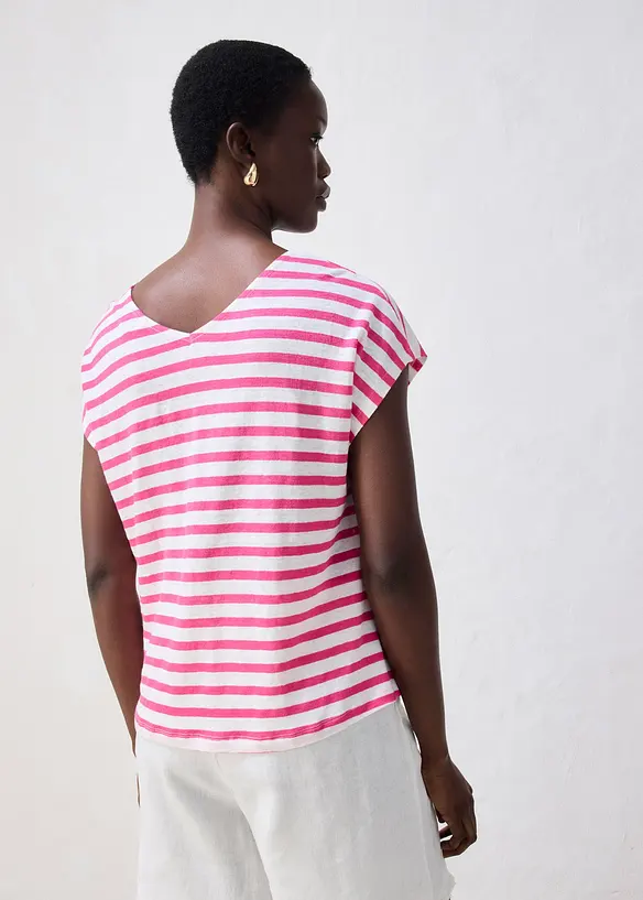 Shirt aus reinem Leinen mit Fledermaus&auml;rmeln, bonprix