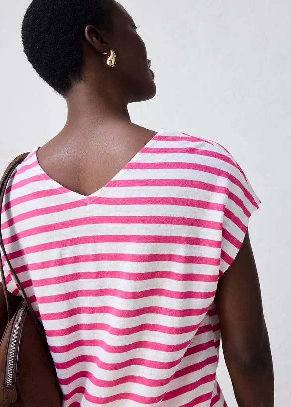 Shirt aus reinem Leinen mit Fledermaus&auml;rmeln, bonprix