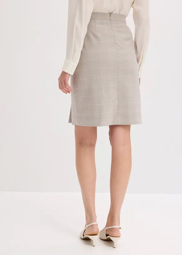 Jupe crayon &agrave; carreaux &eacute;cossais, bonprix