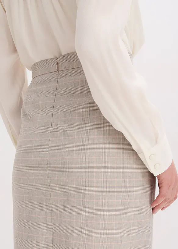 Jupe crayon &agrave; carreaux &eacute;cossais, bonprix