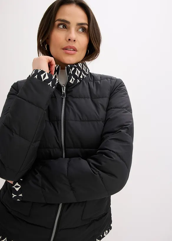 leichte Wende- Steppjacke mit Druck, bonprix
