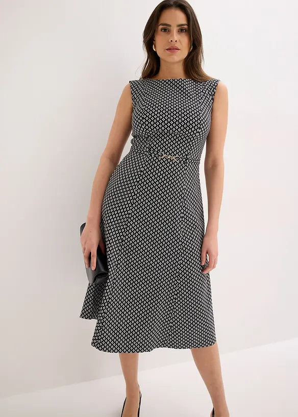 Robe en bengaline avec ceinture (2 pces), bonprix