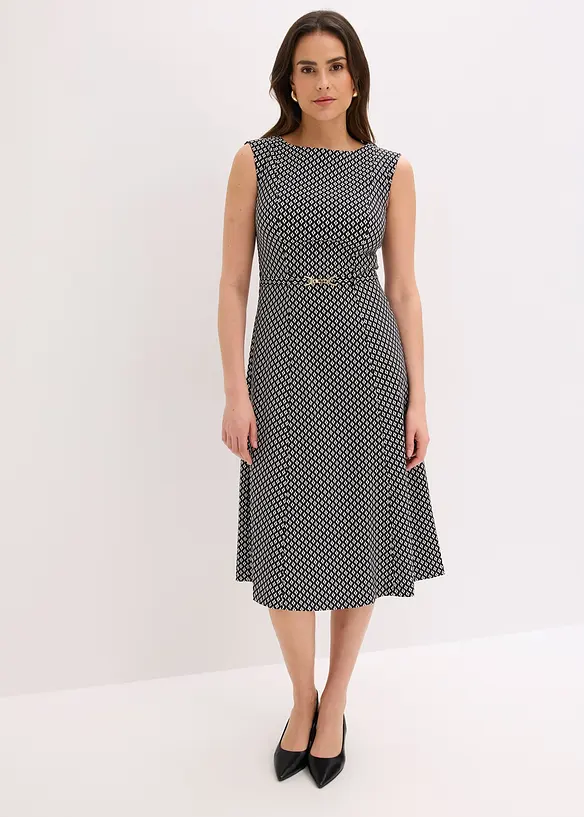 Robe en bengaline avec ceinture (2 pces), bonprix