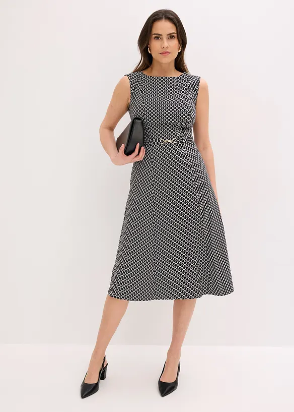 Robe en bengaline avec ceinture (2 pces), bonprix