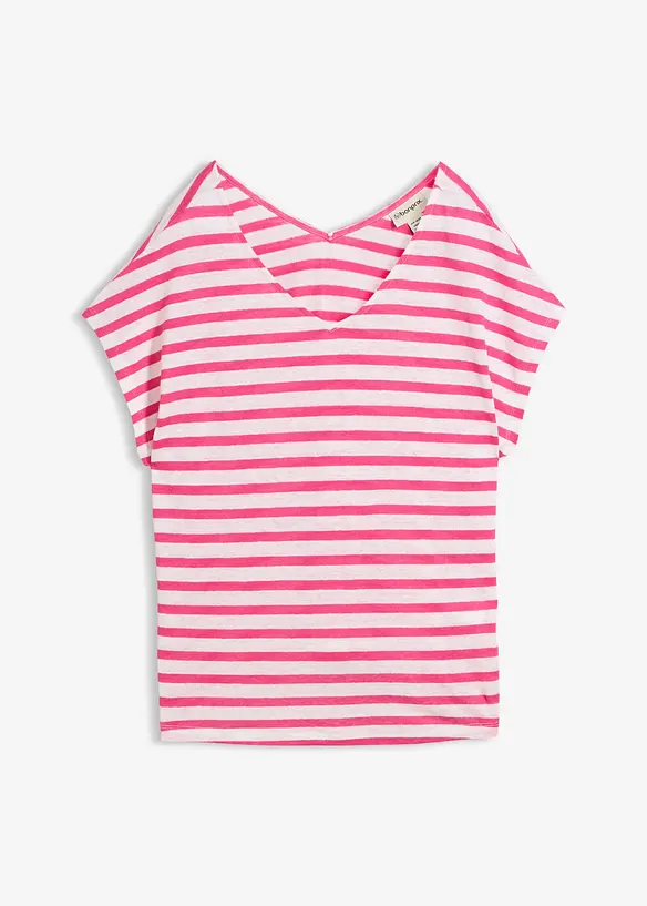Shirt aus reinem Leinen mit Fledermaus&auml;rmeln, bonprix