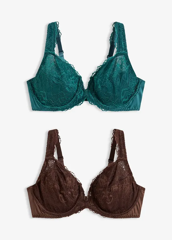 B&uuml;gel-BH mit Glanzeffekt (2er Pack), bonprix