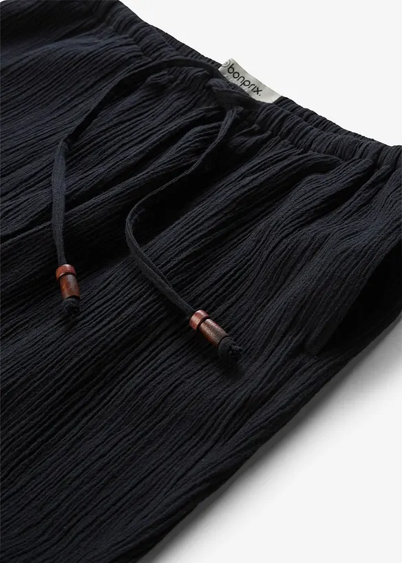 Pantalon large et textur&eacute;, bonprix