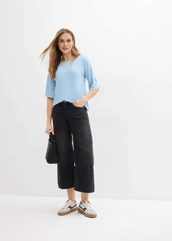 T-shirt &agrave; encolure bateau, bonprix