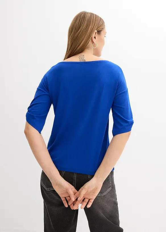 T-Shirt mit U-Boot-Ausschnitt, bonprix