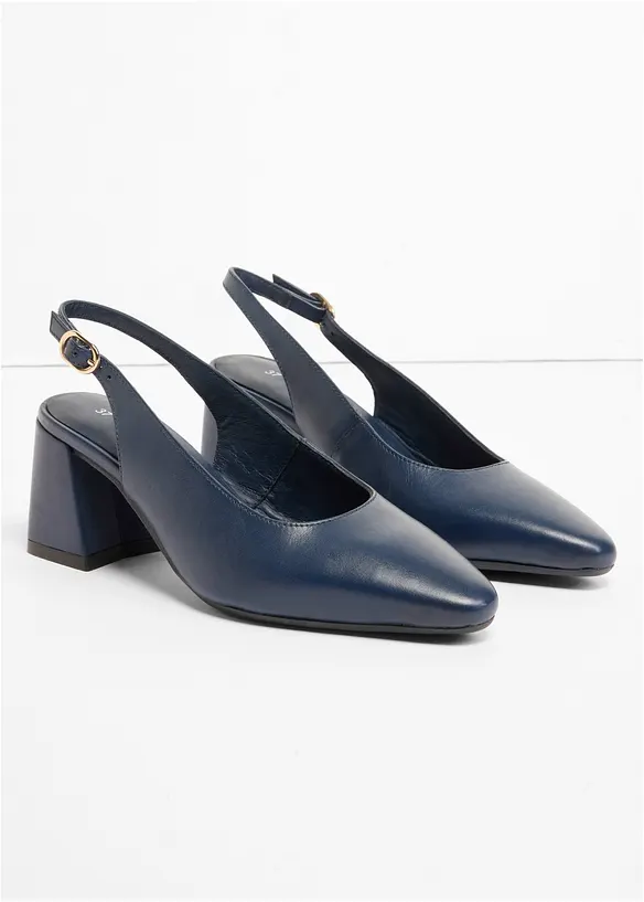 Slingpumps aus Leder, bonprix