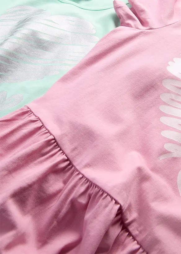 Lot de 2 robes en jersey 100% coton, bonprix