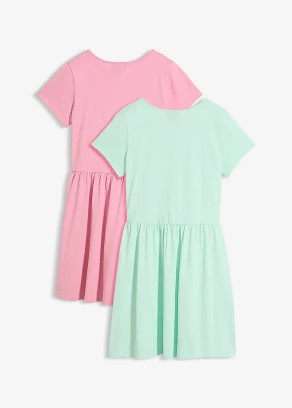 Lot de 2 robes en jersey 100% coton, bonprix