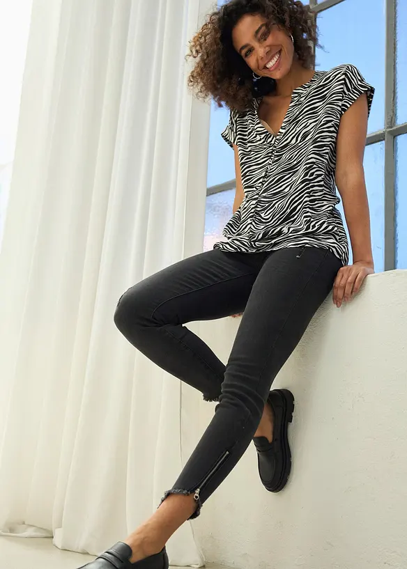 Tunikabluse aus reiner Viskose, bonprix