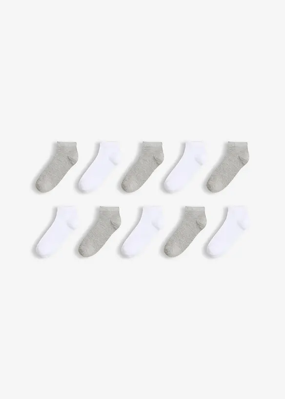 Kurzsocken mit Bio-Baumwolle (10er Pack), bonprix