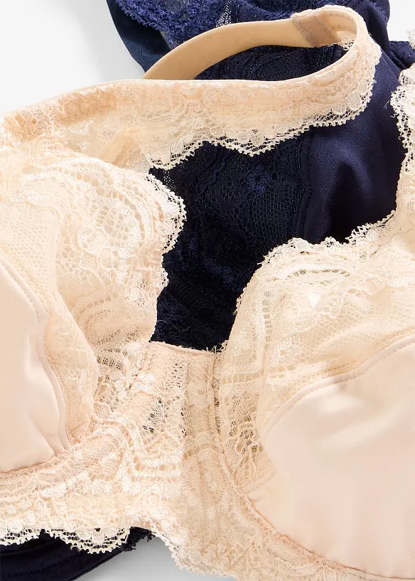 B&uuml;gel-BH mit zarter Spitze (2er Pack), bonprix