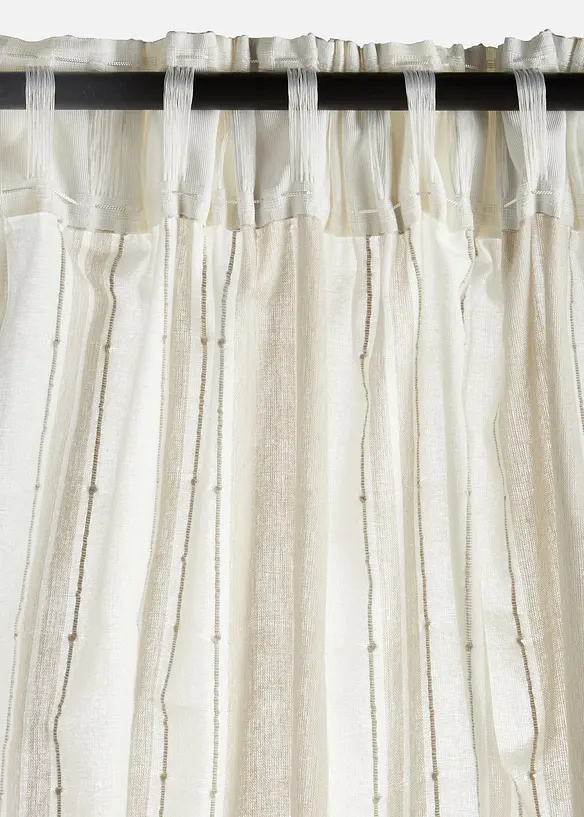 Bio Baumwoll Vorhang mit Streifen (1er Pack), bonprix