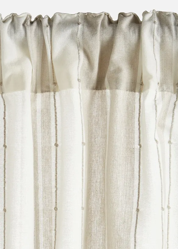 Bio Baumwoll Vorhang mit Streifen (1er Pack), bonprix