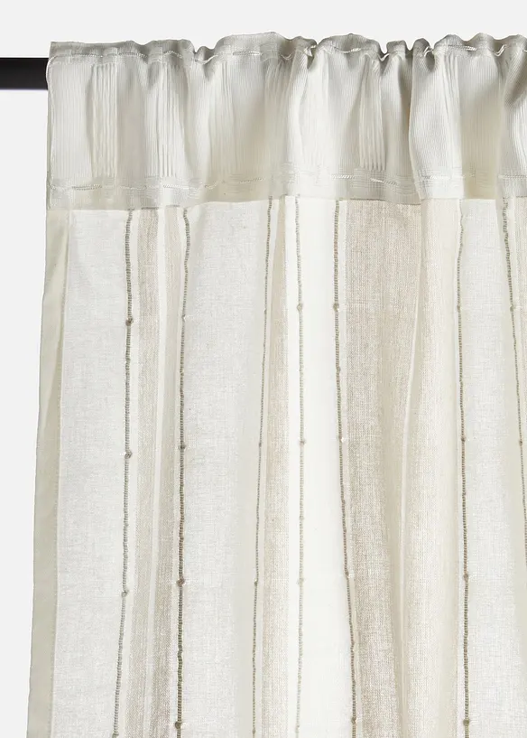 Bio Baumwoll Vorhang mit Streifen (1er Pack), bonprix