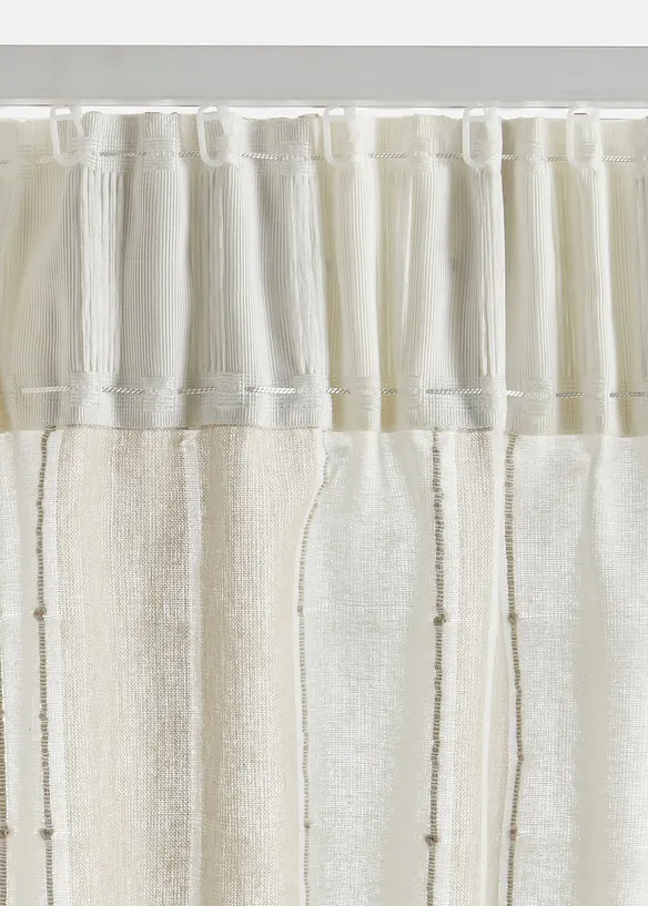 Bio Baumwoll Vorhang mit Streifen (1er Pack), bonprix