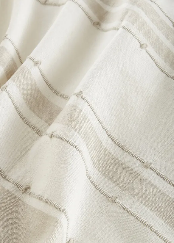 Bio Baumwoll Vorhang mit Streifen (1er Pack), bonprix