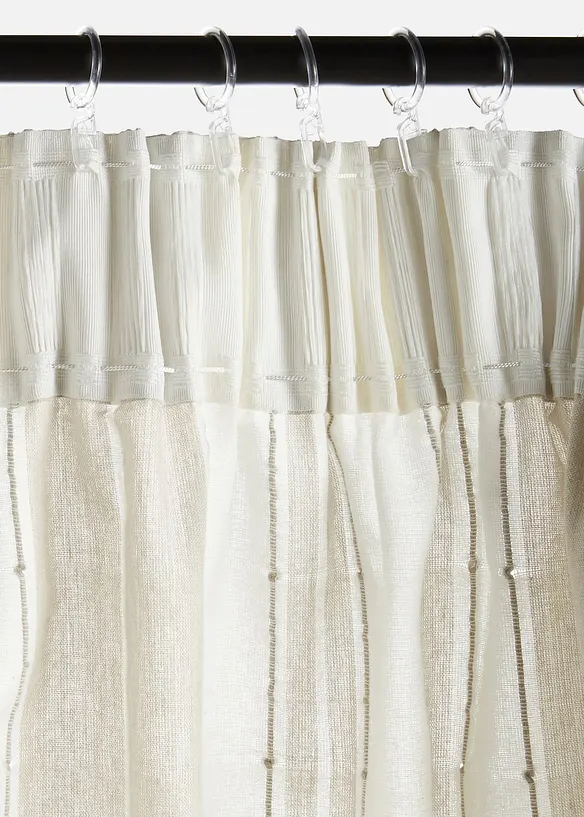 Bio Baumwoll Vorhang mit Streifen (1er Pack), bonprix