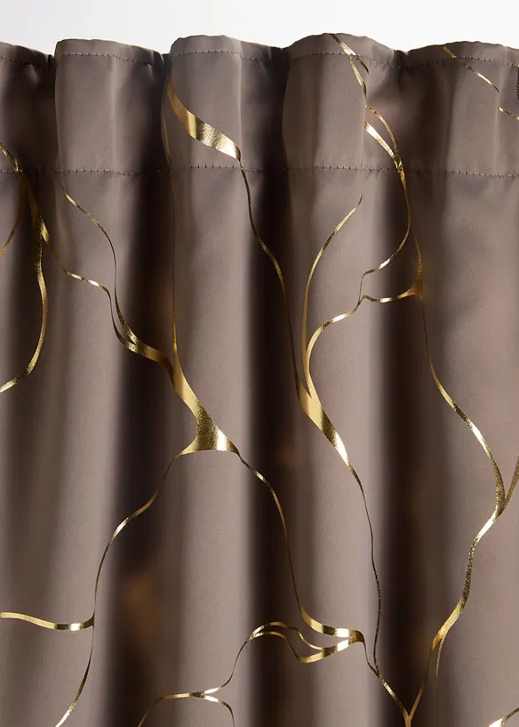 Abdunkelnder Vorhang mit Glanzdruck (1er Pack), bonprix
