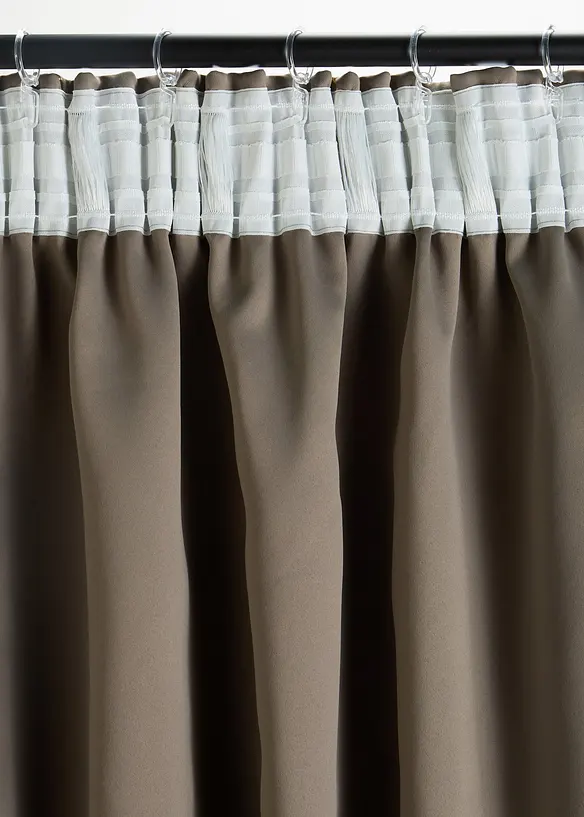 Abdunkelnder Vorhang mit Glanzdruck (1er Pack), bonprix