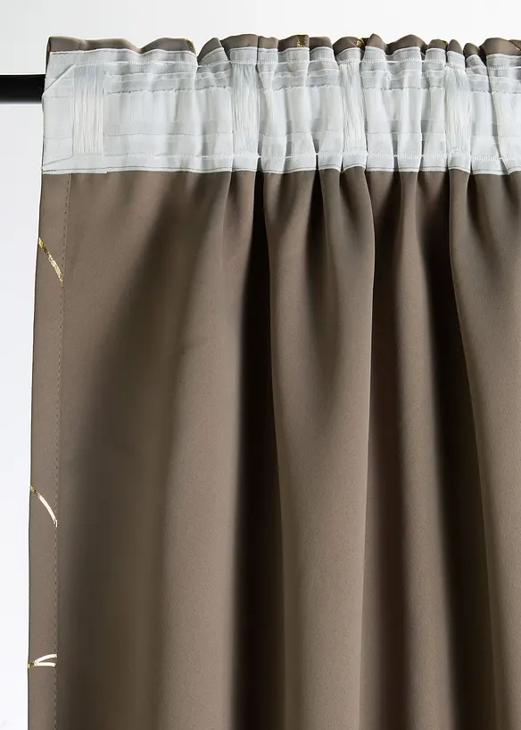 Abdunkelnder Vorhang mit Glanzdruck (1er Pack), bonprix