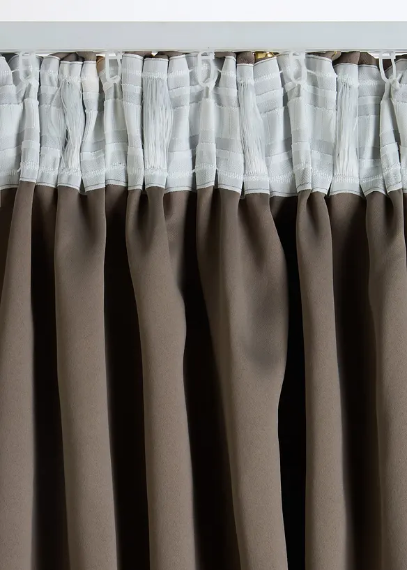 Abdunkelnder Vorhang mit Glanzdruck (1er Pack), bonprix