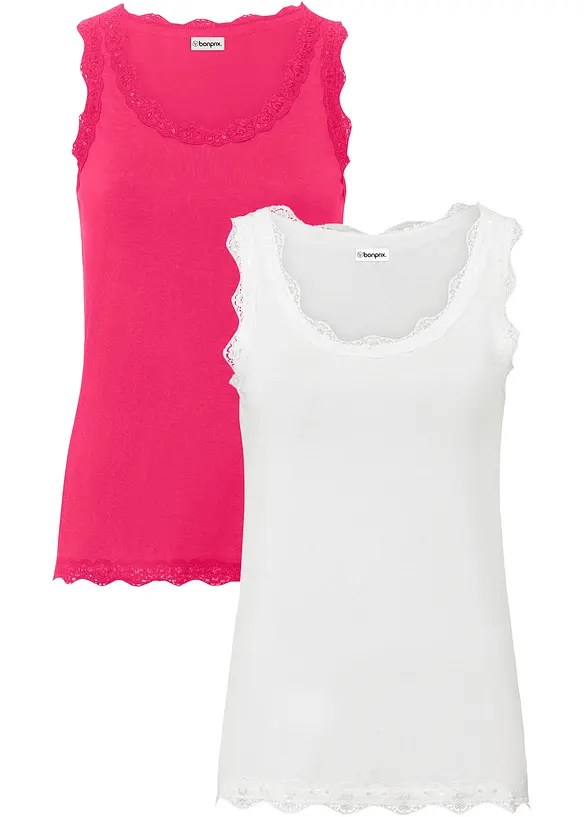 Top aus softem Viskose-Mix (2er Pack), bonprix