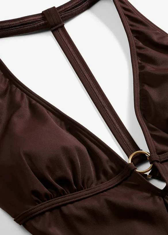 Badeanzug mit tiefem V-Ausschnitt, bonprix