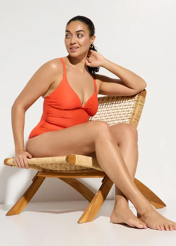 Light Shape-Badeanzug mit V-Ausschnitt, bonprix