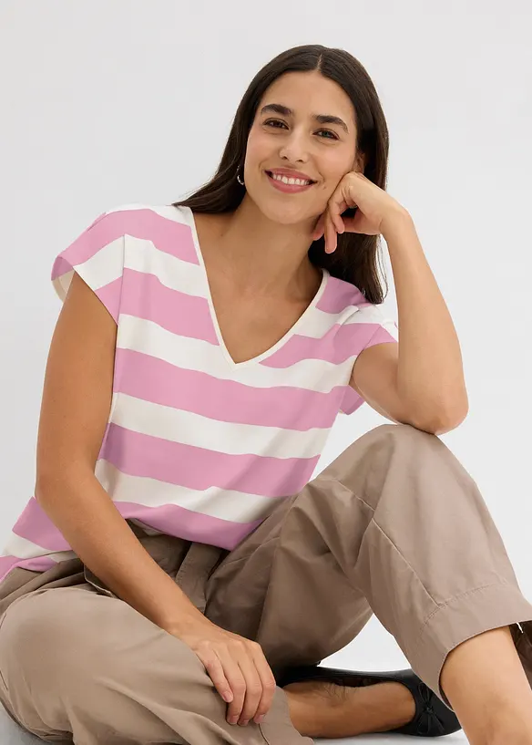 Gestreiftes Strickshirt, bonprix