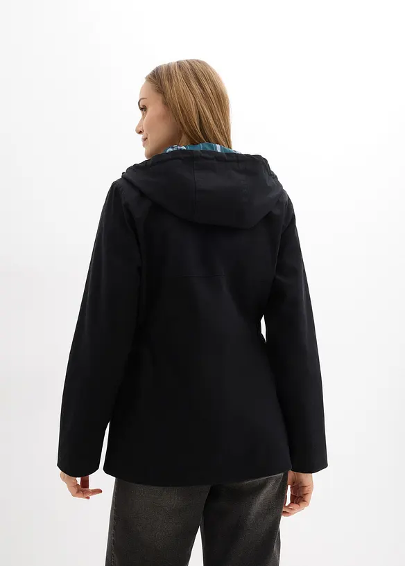 wasserabweisende Jacke mit Karo-Futter, bonprix