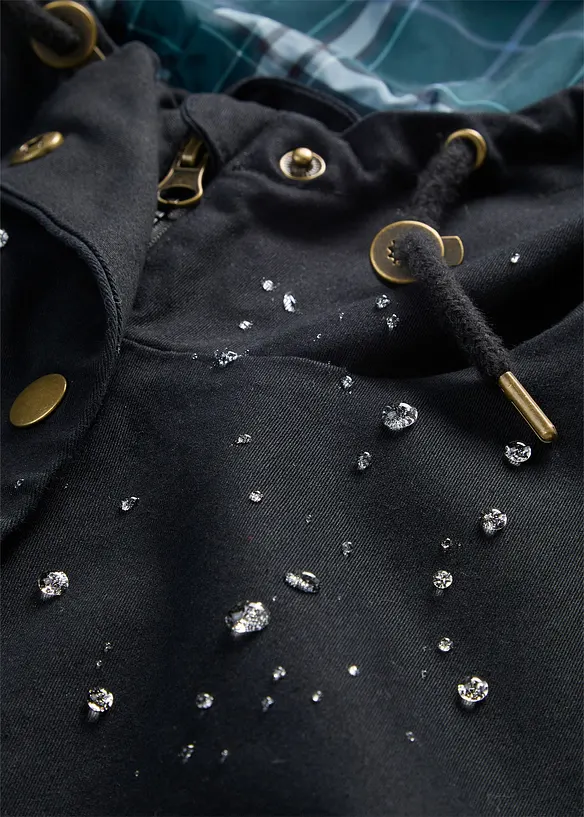 wasserabweisende Jacke mit Karo-Futter, bonprix