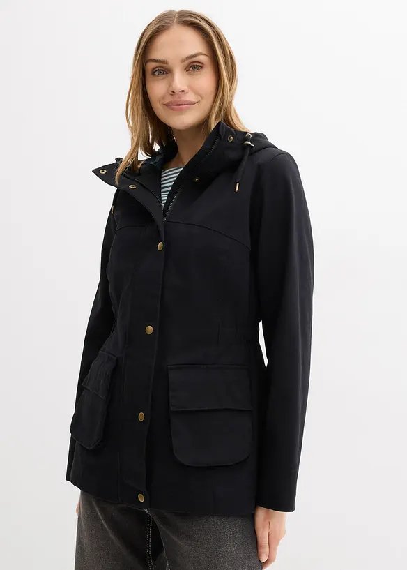 wasserabweisende Jacke mit Karo-Futter, bonprix