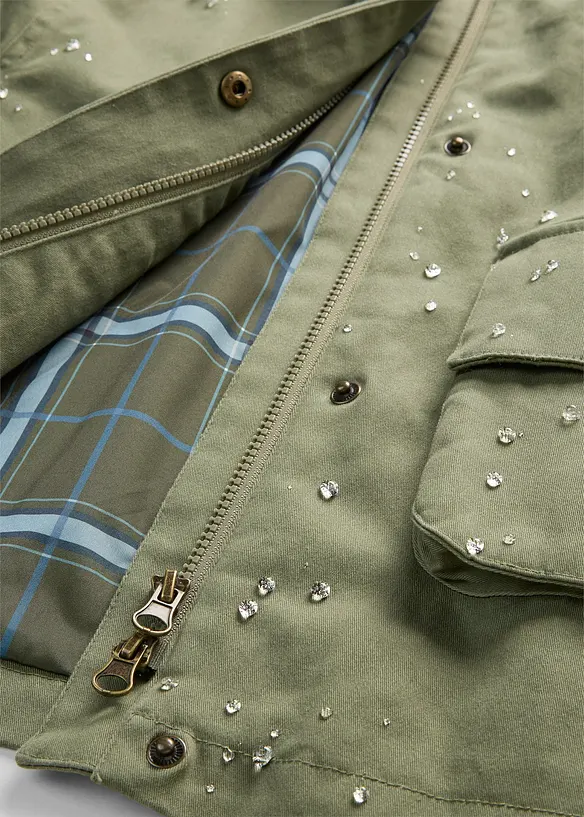wasserabweisende Jacke mit Karo-Futter, bonprix