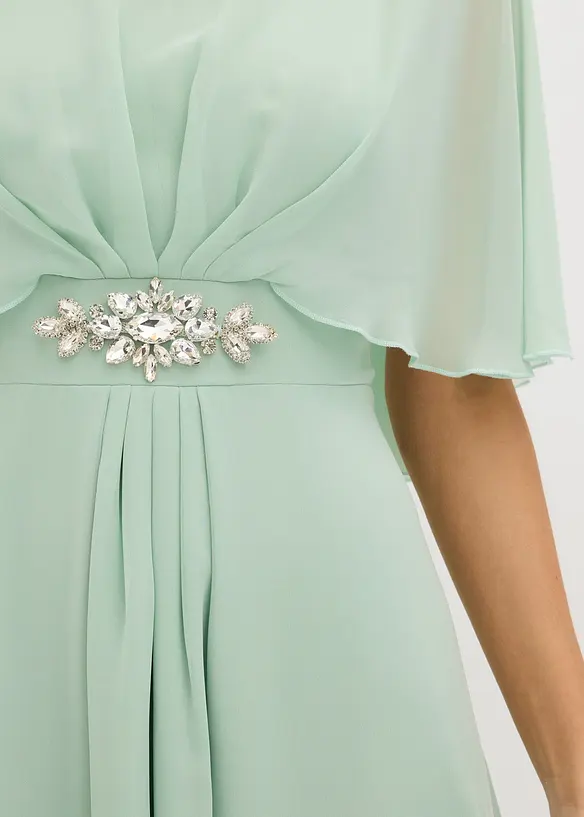 Chiffonkleid mit Strassstein-Applikation, bonprix