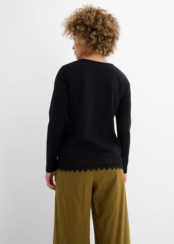 Langarmshirt aus reiner Baumwolle (2er Pack), bonprix