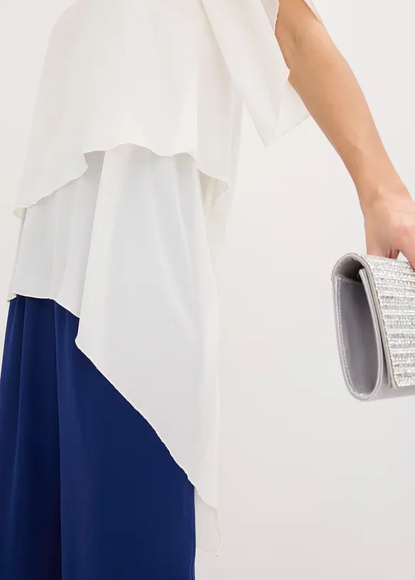 Blouse &agrave; pans, look superpos&eacute;, bonprix