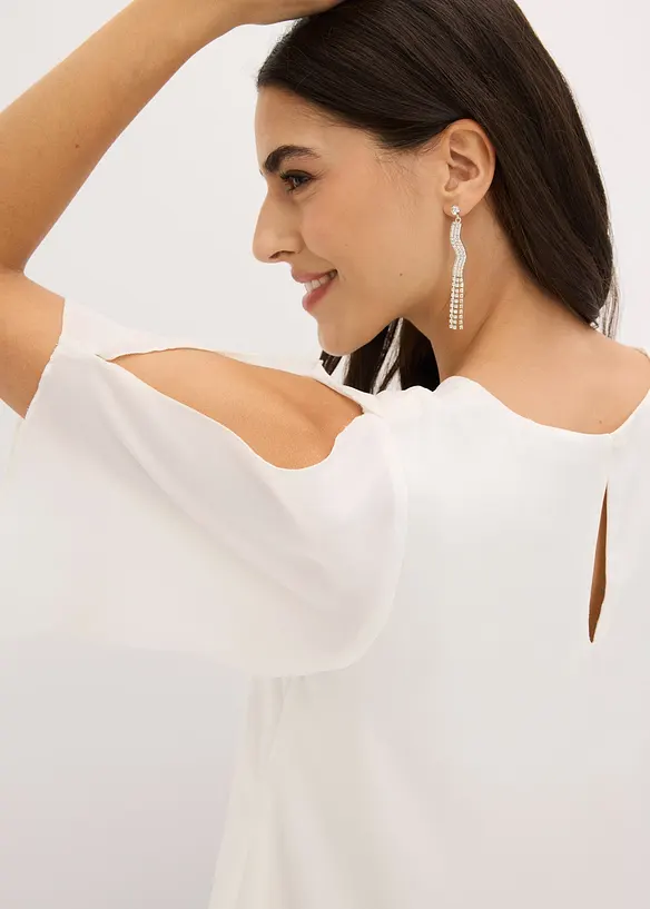 Blouse &agrave; pans, look superpos&eacute;, bonprix