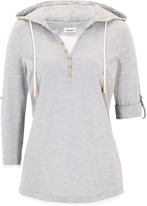 T-shirt &agrave; capuche, bonprix