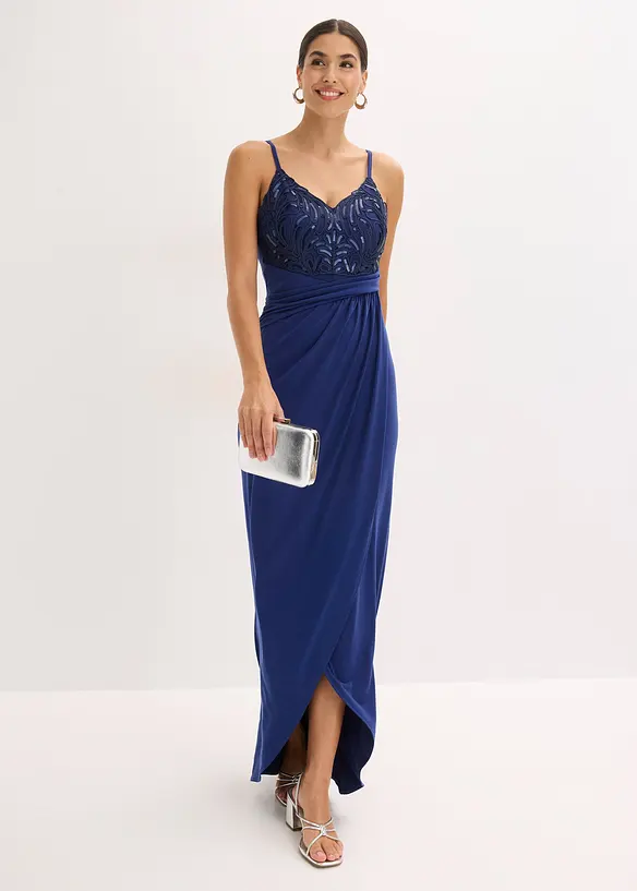Abendkleid mit Spitze und Paillettenstickerei, bonprix