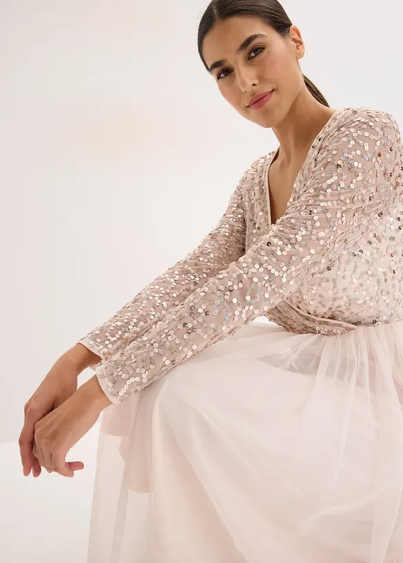 Cocktailkleid mit Paillettenstickerei, bonprix