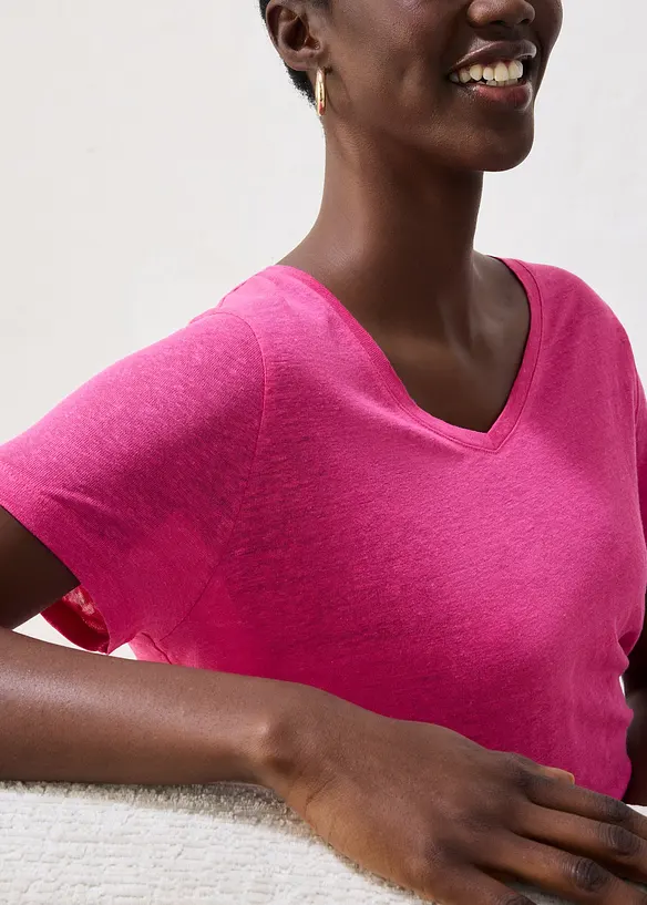 T-Shirt aus reinem Leinen, bonprix