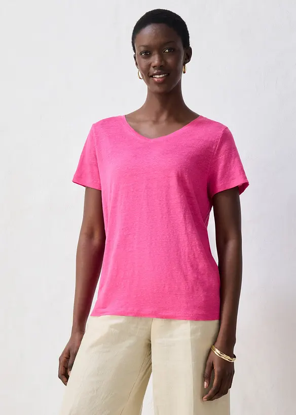 T-Shirt aus reinem Leinen, bonprix