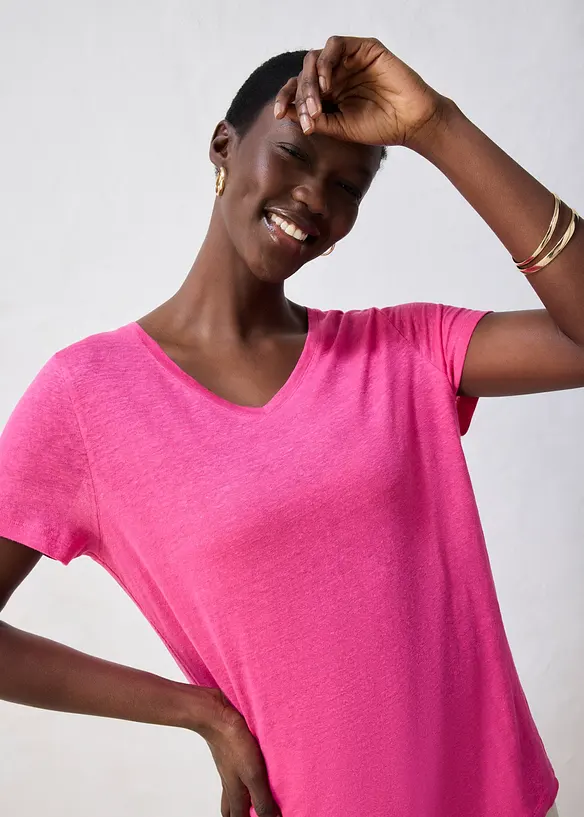 T-Shirt aus reinem Leinen, bonprix